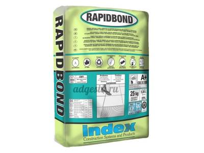 Быстросохнущий клей для плитки и камня Rapidbond Index, 25 кг